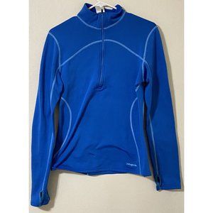 Patagonia Women's Medium Midweight 1/4 Zip Polartec Long Sleeve Pullover Blue